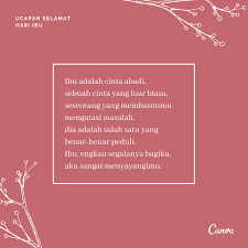 Ucapan Selamat Hari Ibu Penuh Cinta Dengan Gambar Canva
