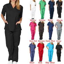 Ad Ebay Url Medical Doctor Nursing Scrubs Full Set Hospital Uniform Costume Unisex Men Women Womens Scrubs Doctor Outfit V Neck Tops