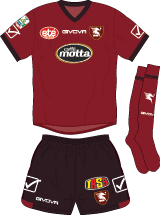 Salernitana kit replica ufficiale prima maglia e pantaloncini. Salernitana Calcio