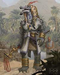 His eyes are covered in a film of green mucus. Sobek Kenneth Solis On Artstation At Https Www Artstation Com Artwork Q16mn Egypt Concept Art Egyptian Gods Character Art