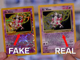 Fake cards often have an inconsistent reverse art that is a different colour (often a lighter shade of blue) to the back of a genuine card. How To Spot Fake Pokemon Cards