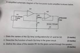 Schematics designer is the tool to use to define schematic diagram types. Solved A Simplified Schematic Diagram Of The Low Power Au Chegg Com