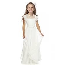 Amazon Com Sittingley Fancy Girls Holy Communion Dresses 1 12 Year Old Off White Clothing Flower Girl Dress Lace First Communion Dresses Communion Dresses