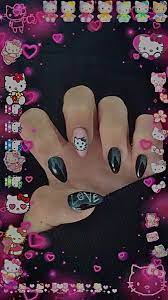 Lilpeep Hellokitty Softgrunge Soft Grunge Nails Hello Kitty Nails Grunge Nails
