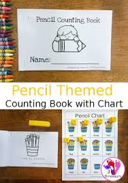 Pencil Counting Book With Chart 3 Dinosaurs