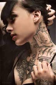 60 Awesome Neck Tattoos Cuded Neck Tattoo Tribal Rose Tattoos Rose Tattoos For Women