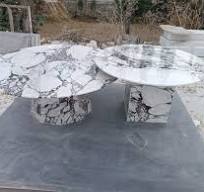 Mesa de centro de mármol Calacatta Viola, mesa de mármol ...