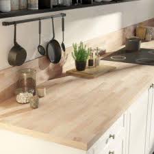 Credence Stratifie Effet Hetre Lamelle Marbre Noir Brillant H 64 Cm X L 300 Cm Credence Cuisine Credence Cuisine Blanche Credence