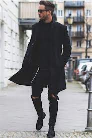 All Black Everything By Magic Fox Dress To Kill Men Fashion Street Urban Inspiration Model Menswear Black Pint Mens Outfits Menswear Mens Street Style