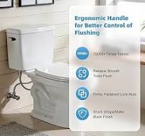 Universal Black Toilet Handle Replacement Kit, Side/Angle ...