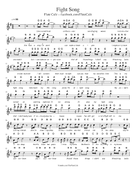 Fight Song By Rachel Platten Flute Sheet Music Flute Sheet Music Sheet Music With Letters Piano Sheet Music Letters