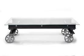 Buy coffee table with wheels and get the best deals at the lowest prices on ebay! Custom Modern Industrial Glass I Beam Coffee Table With Casters Coffee Table Side Table Glass Table By Real Industrial Edge Furniture Llc Custommade Com