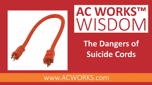 The male plug goes to the generator and the female connects to transfer switch or power inlet box. Male To Male Extension Cords Adapter Dangers Ac Connectors