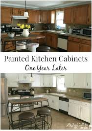 You can paint kitchen cabinets without sanding, and they will hold up really well. Painted Kitchen Cabinets One Year Later Just Call Me Homegirl