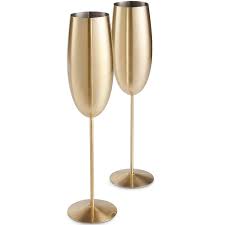 Maybe you would like to learn more about one of these? Amazon Com Vonshef Gold Champagne Glasses Shatterproof Stainless Steel Set Of 2 Brushe Gold Champagne Glasses Champagne Flute Glasses Gold Champagne Flutes