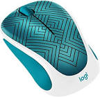 Design Collection Wireless Optical Mouse - Teal Maze 910-005838 Logitech