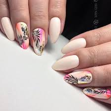Pin De Gracie Vallejo En My Nail Passion Nogti Idei Dlya Floral Nails Tropical Nails Flower Nails