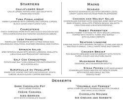 Snap Shot Of The Set Menu Picture Of Cote Brasserie London Tripadvisor