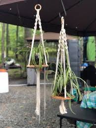 Macrame Plant Hanger Hanging Shelf For Plants Vintage Boho Etsy In 2020 Plant Hanger Macrame Plant Hanger Tutorial Diy Plant Hanger