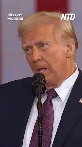 President Donald Trump delivers his inaugural address after being sworn in  as the 47th president of the United States.
