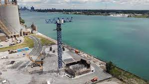 The gordie howe international bridge is a land border crossing between windsor, ontario, canada and detroit, michigan in the united states (us). Crews Set Stage For Most Active Period At 5 7b Gordie Howe Bridge On Site Magazine