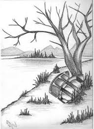 Pin By Bou On Doodles Sketches Drawing Scenery Pencil Drawings Of Nature Landscape Pencil Drawings