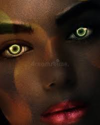 Fantastic Eyes of Unusual Color and Shape Set Stock Vector