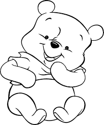 Cool Baby Pooh Toy Gift Coloring Pages Disney Coloring Pages Bear Coloring Pages Cute Coloring Pages