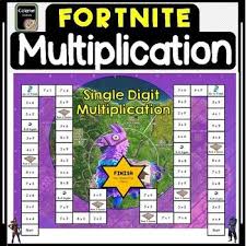 Fortnite Multiplication Board Game Math Board Games Multiplication Math Centers