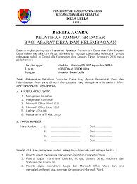 Kamu bisa download contoh surat permohonan lamaran perangkat desa dalam format word pada akhir postingan ini. 05 Ba Pelatihan Komputer Docx