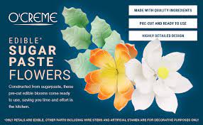 This essential ingredient makes the paste stretchable, elastic and pliable; Amazon Com O Creme Peony Gumpaste Flower Set Of 3 Edible Flowers For Cake Decorating Sugar Paste Flower Decorations For Cakes Cupcake Toppers Birthday Party Wedding Valentines Day Pink