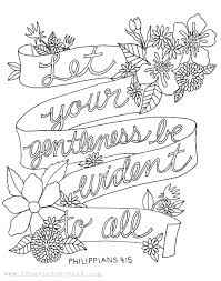 Let Your Gentleness Be Evident To All Free Coloring Page Free Coloring Pages Lds Coloring Pages Bible Coloring Pages