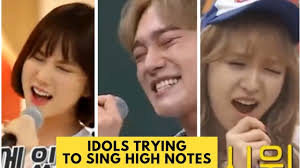 Kpop Idols Trying To Sing High Notes Tears For So Chan Whee Youtube