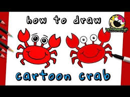 Learn how to draw a crab for kids easy and step by step. Watch And Learn How To Draw Step By Step Easy Cartoon Crab Perfect For All Young Artists At The End As Always Crab Painting Sea Shell Painting Ideas Drawings