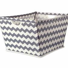 This bin is soft and sleek, and will complement any room's décor. Fry S Food Stores Design Imports Camz36938 16 X 12 X 10 In Chevron Polyester Trapezoid Storage Bin Grey Med 1