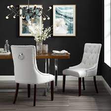 Pin On White Leather Dining Chairs
