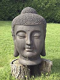 Buddha Kopf Riesige 70 Cm Dekoration Zen Fur Innen Aussen Garten Zen Amazon De Garten Statue Buddha Head Statue