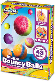 The chemical reaction will wow them! Amazon Com Creative Kids Diy Magic Bouncy Balls Create Your Own Crystal Powder Balls Craft Kit For Kids Includes 25 Bags Of Multicolored Crystal Powder 5 Molds Makes Up