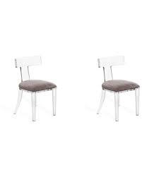 Double duty your modern dining chairs will likely act as additional seating all over your house. Get This Deal On Usha Modern Acrylic Dining Chair Set Of 2 Single Short 16 22 In