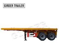 20ft flatbed container semi trailer，20 foot flat deck ...
