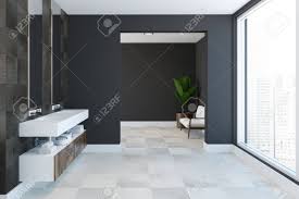 wooden twin sink vanity unit attached