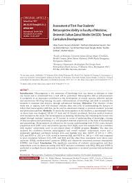 Pdf Assessment Of First Year Students Metacognitive Ability In Faculty Of Medicine Universiti Sultan Zainal Abidin Unisza Toward Curriculum Development