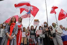 A compelling and unavoidable theme of belarus' popular protest movement calling for the removal of lukashenko, now into its sixth week, is the central role played by women. Thousands Of Women In Belarus Protest Against Lukashenko