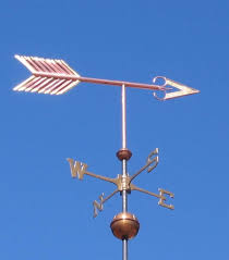 No longer just for the rooftop, enjoy them weathervane mount style: Custom Copper Traditional Arrow Weathervane