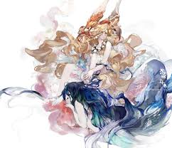 擬人化 斗魚 x 貝殻 イラスト アートのアイデア 美術工芸品