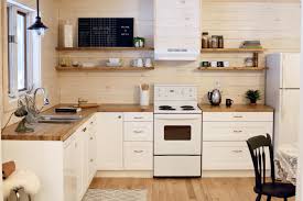 Ikea Kitchen Axstad Renovation Whitewashed Wood Walls Butcher Block Counter Natural Red Oak Floors Wood Floor Kitchen Ikea Kitchen Kitchen Plans