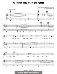 Sleep On The Floor The Lumineers By J Fraites W Schultz On Musicaneo Sheet Music Sleep On The Floor The Lumineers
