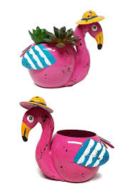 Choose from contactless same day delivery, drive up and statues key hider statues memorial stones and statues novelty planters pedestal stands. Pink Flamingo Metal Succulent Flower Indoor Outdoor Pot Planter Affiliatelink Flamingo Gifts Pink Flamingos Flamingo