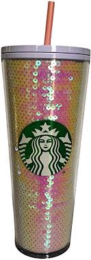 The perfect diy project for the holidays why not make this diy glitter starbucks cup as a gift? Amazon Com Starbucks Pink White Sequin Glitter Cold Cup Tumbler Holiday 2020 24oz Tumblers Water Glasses