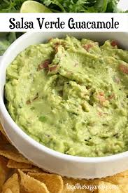 Salsa Verde Guacamole Is Loaded With Tomato Cilantro Smashed Avocado Jalapeno And Salsa Verde Serve With Tortilla Chips For A Delicious Party A Verde Salsas